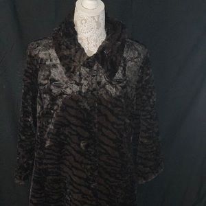 CAbi Faux Fur thigh length Coat